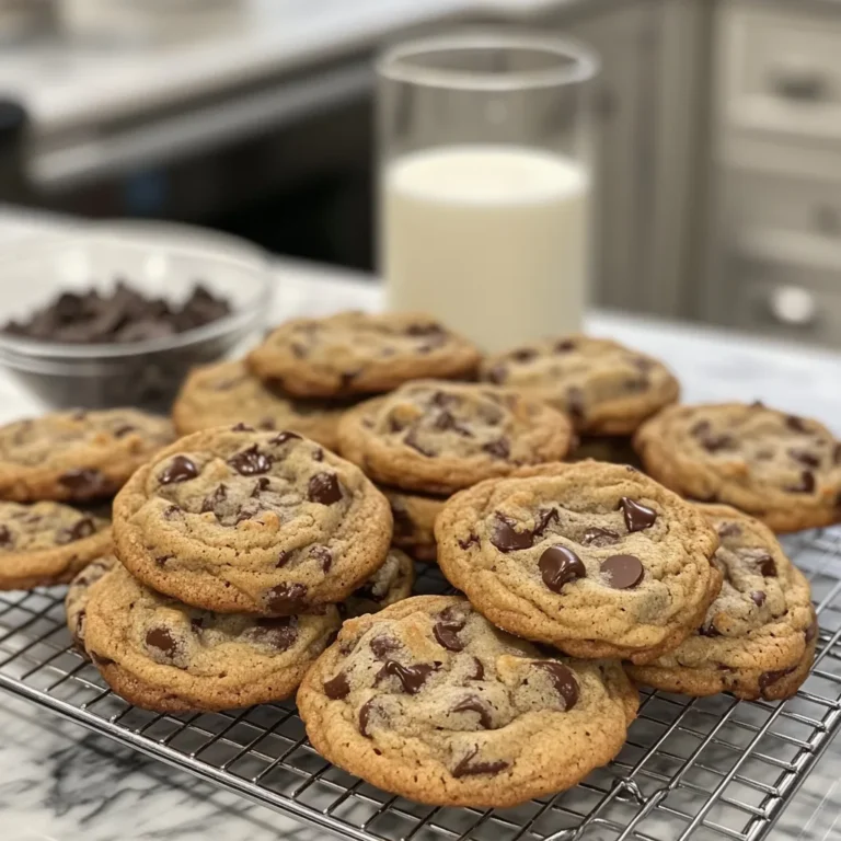 Cookie dough mixed with sourdough discard, flour, and chocolate chips, ready to be scooped onto a parchment-lined baking sheet, showcasing the rich and chunky consistency