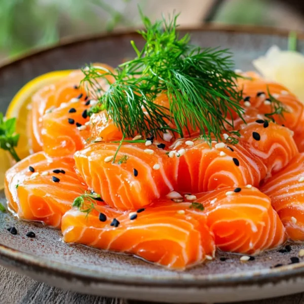 Seasoned salmon fillets brushed with lavender honey mixture on a parchment-lined baking sheet, ready for oven baking, highlighting the glossy marinade application