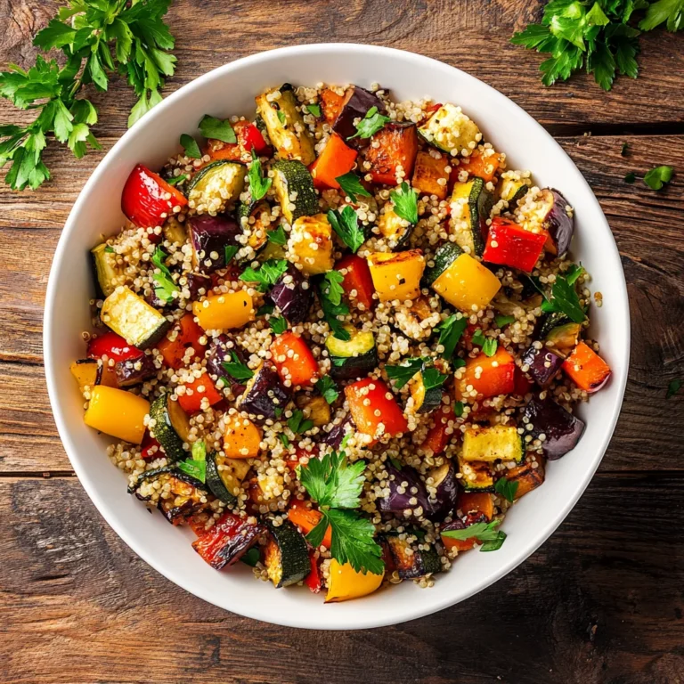 Assorted vegetables including red and yellow bell peppers, zucchini, and eggplant tossed in olive oil and seasoning, spread out on a baking sheet ready for roasting